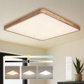 BRILAGI - Plafonnier LED dimmable WOODLINE SQUARE LED/180W/230V 3000-6000K chêne 100x100 cm + télécommande