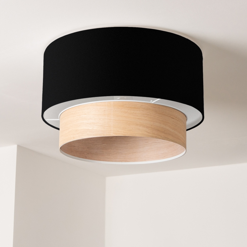 Brilagi - Plafonnier LED en applique CERIA 1x E27/40W/230V Ø 50 cm noir/beige