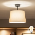 Brilagi - Plafonnier LED en saillie CERIA 1xE27/60W/230V Ø 30 cm noir/beige