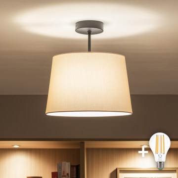 Brilagi - Plafonnier LED en saillie CERIA 1xE27/60W/230V Ø 30 cm noir/beige