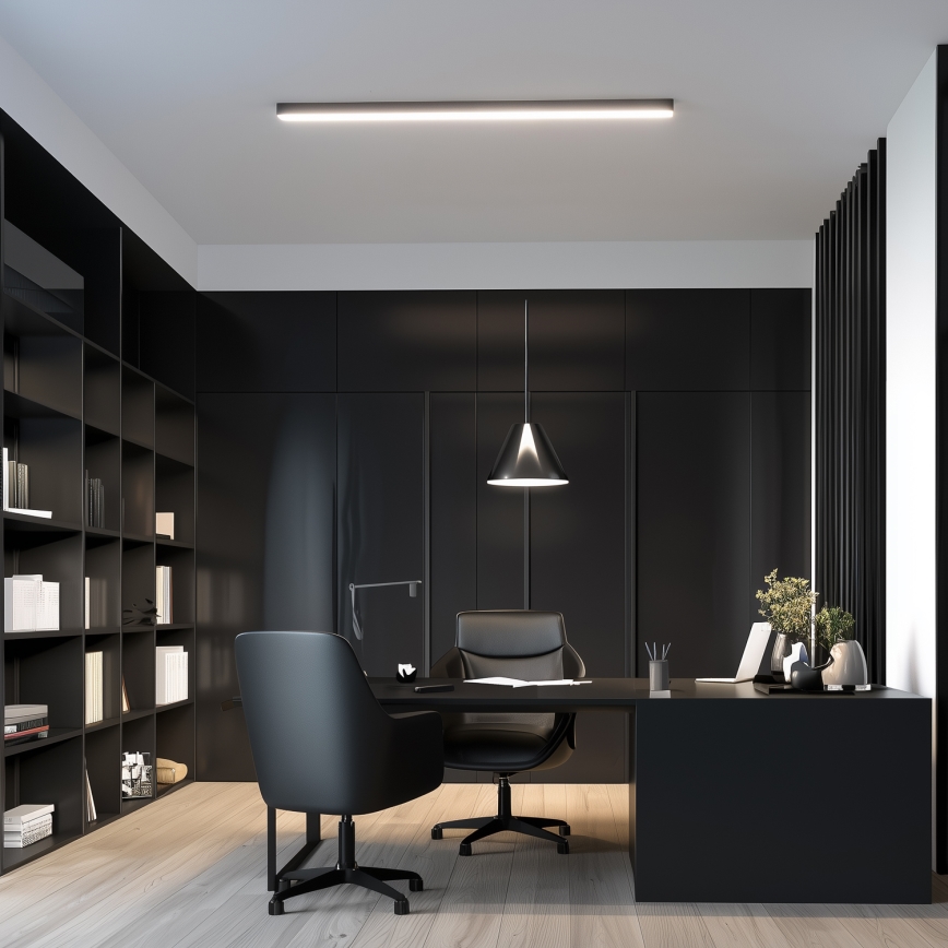 Brilagi - Plafonnier LED en saillie FULLDAY LED/30/40/50W/230V 2700/4000/6000K 150 cm UGR19 noir