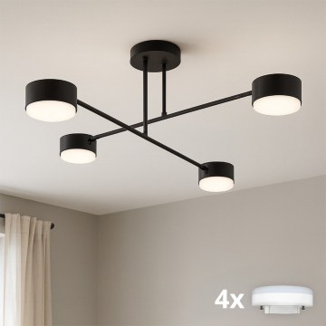 Brilagi - Plafonnier LED en saillie MONO 4xGX53/12W/230V noir