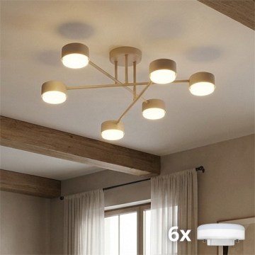 Brilagi - Plafonnier LED en saillie MONO 6xGX53/12W/230V beige
