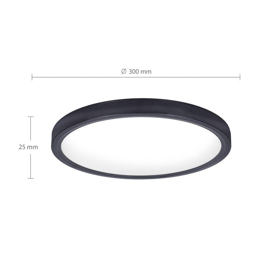 Brilagi - Plafonnier LED ESTELA LED/18W/230V Ø 30 cm noir