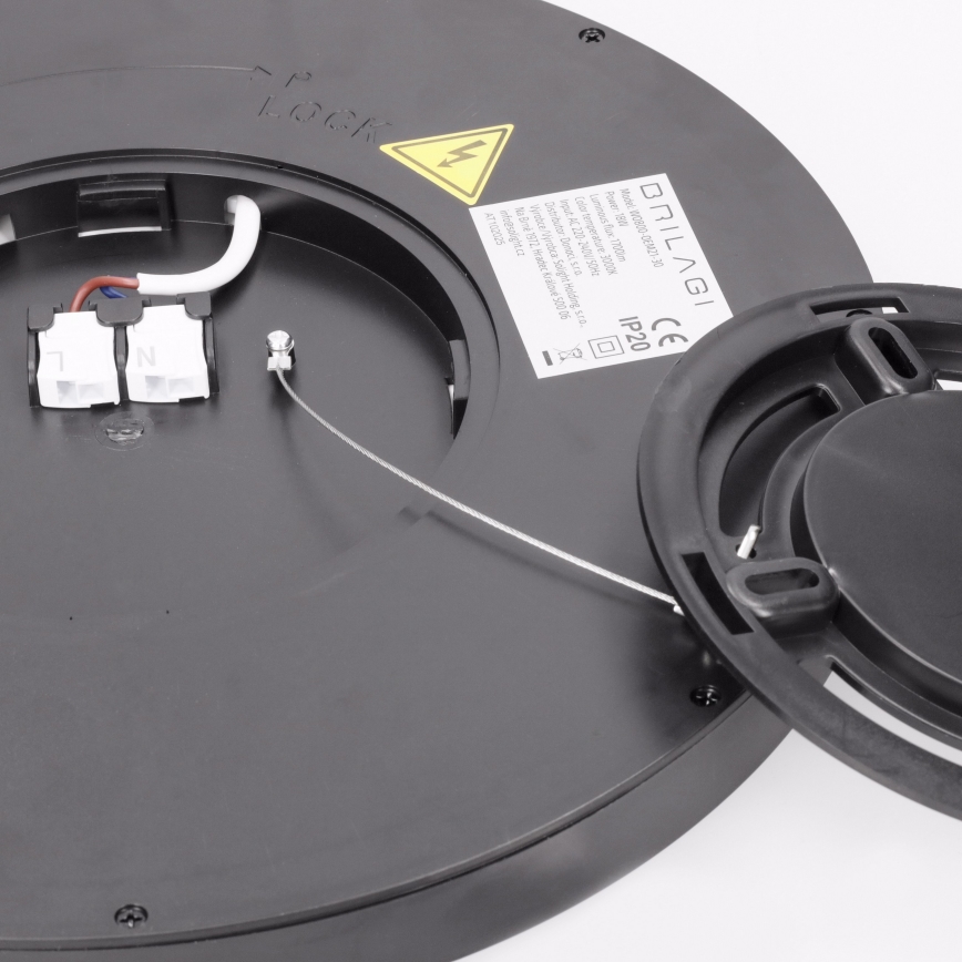 Brilagi - Plafonnier LED ESTELA LED/18W/230V Ø 30 cm noir