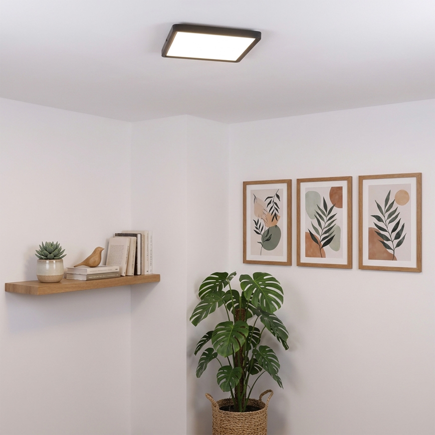 Brilagi - Plafonnier LED ESTELA SQUARE LED/24W/230V 31x31 cm noir