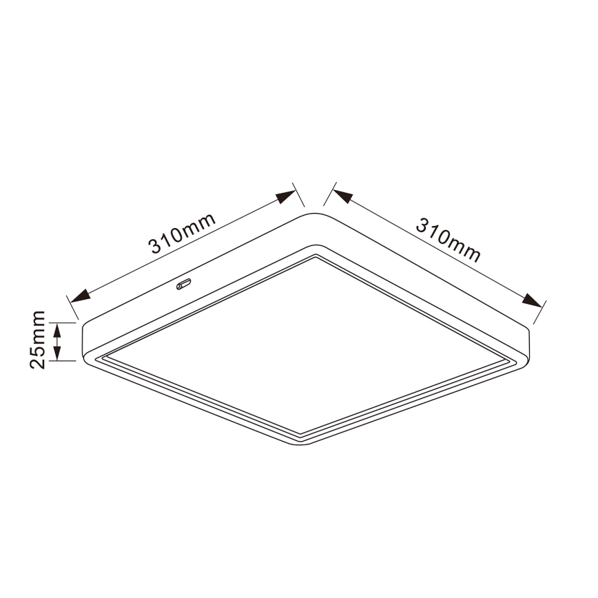 Brilagi - Plafonnier LED ESTELA SQUARE LED/24W/230V 31x31 cm noir