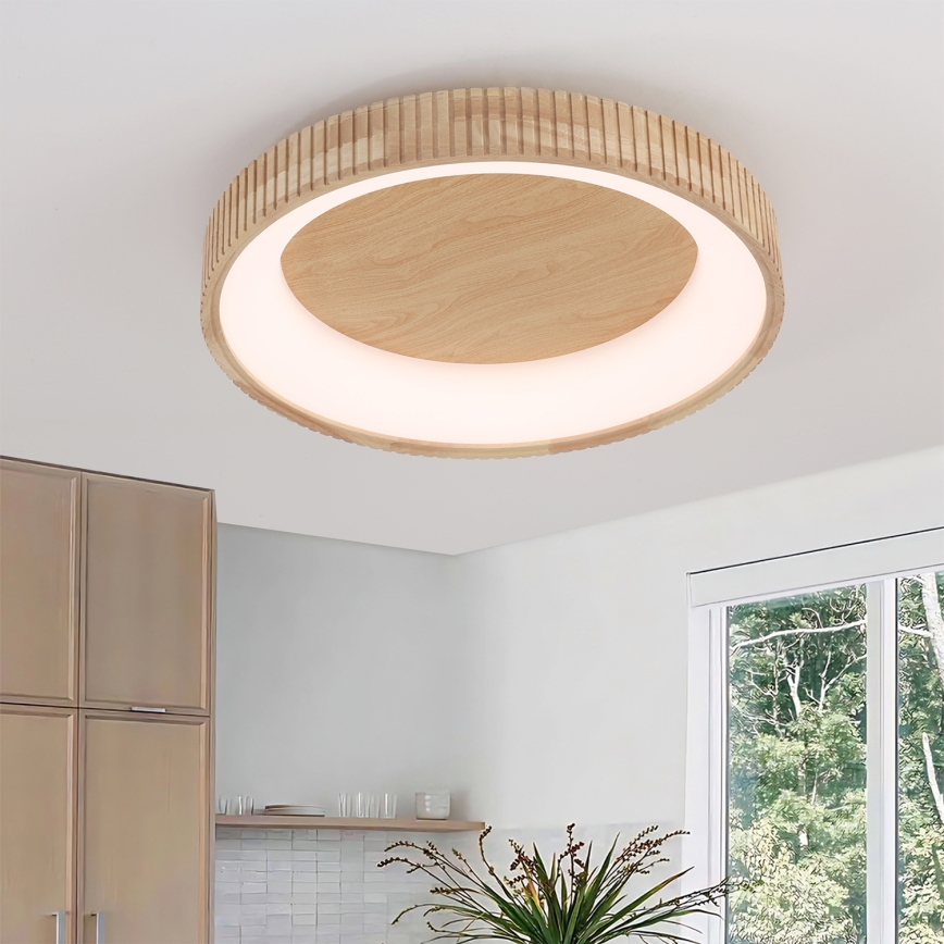 Brilagi - Plafonnier LED FALCON WOOD MODERN LED/40W/230V 3000/4000/6000K Ø 60 cm bois