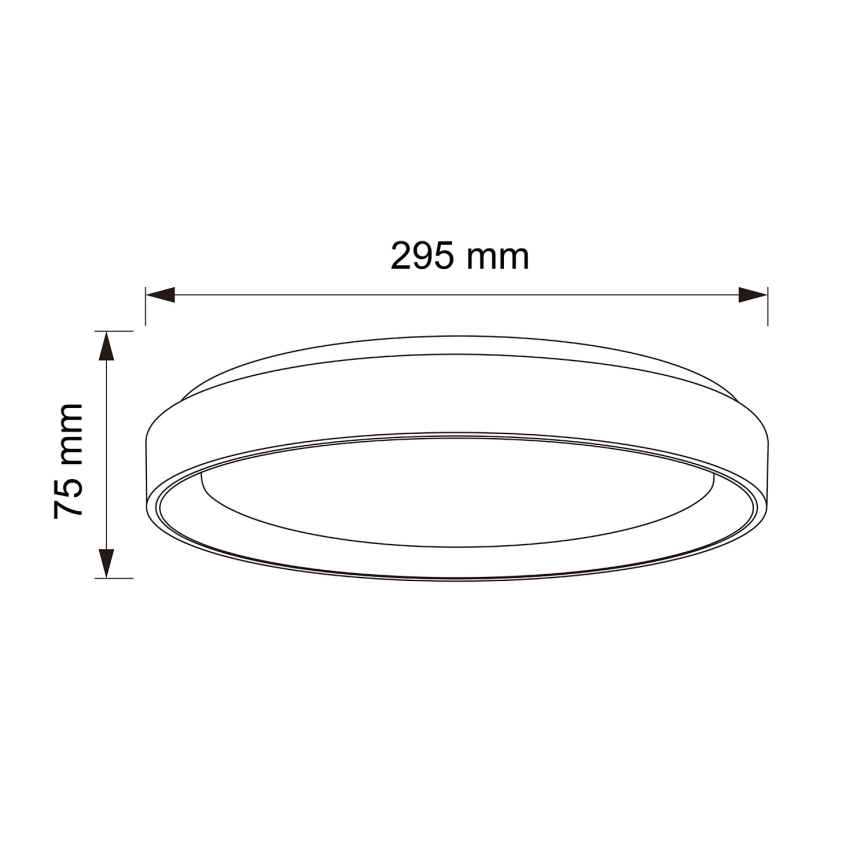 Brilagi - Plafonnier LED FLOCO LED/24W/230V Ø 30 cm décor bois/blanc