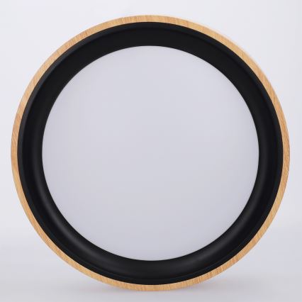 Brilagi - plafonnier LED FLOCO LED/24W/230V Ø 30 cm décor bois/noir