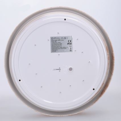 Brilagi - plafonnier LED FLOCO LED/24W/230V Ø 30 cm décor bois/noir