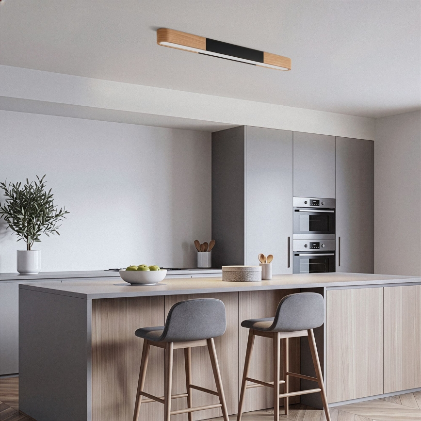BRILAGI - Plafonnier LED GARDALINE LED/100W/230V 80 cm chêne/noir