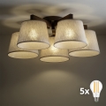 BRILAGI - Plafonnier LED LATTE 5xE27/15W/230V pin/crème