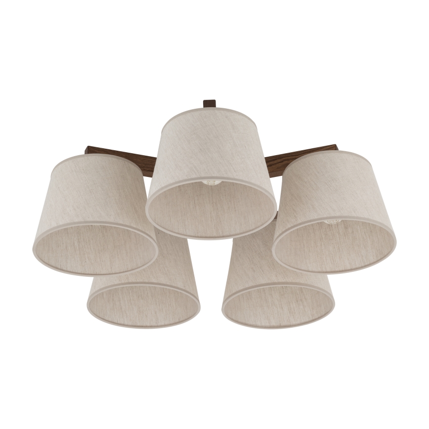 BRILAGI - Plafonnier LED LATTE 5xE27/15W/230V pin/crème