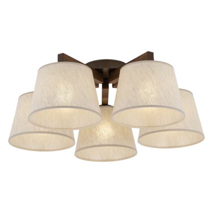 BRILAGI - Plafonnier LED LATTE 5xE27/15W/230V pin/crème