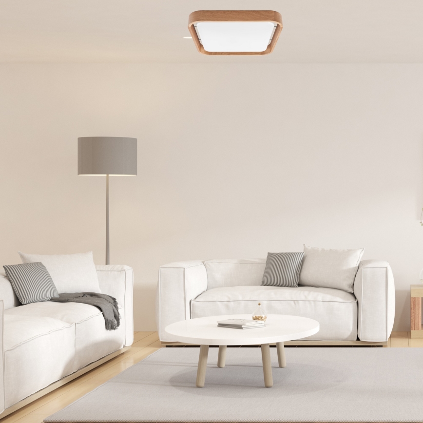 Brilagi - Plafonnier LED dimmable MANAROLA CUBIC LED/24W/230V 45x45 cm 3000-6500K chêne + télécommande