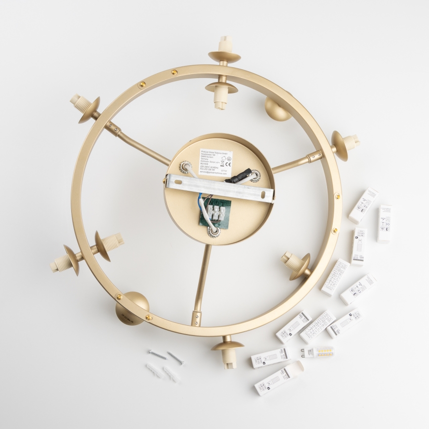 Brilagi - Plafonnier LED MILLA 10xG9/3W/230V doré/blanc