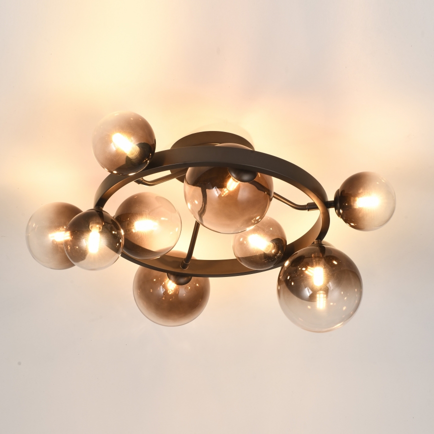 Brilagi - Plafonnier LED MILLA 10xG9/3W/230V marron/marron fumé