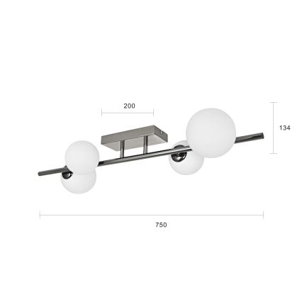Brilagi - Plafonnier LED MILLA 4xG9/3W/230V chrome brillant/blanc
