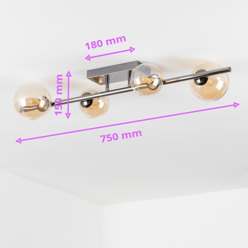 Brilagi - Plafonnier LED MILLA 4xG9/3W/230V chrome brillant/doré