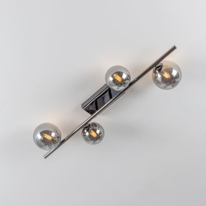 Brilagi - Plafonnier LED MILLA 4xG9/3W/230V chrome brillant/fumé