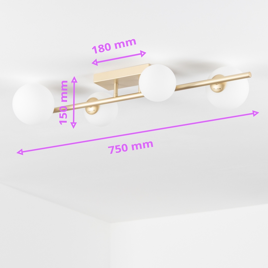 Brilagi - Plafonnier LED MILLA 4xG9/3W/230V doré/blanc