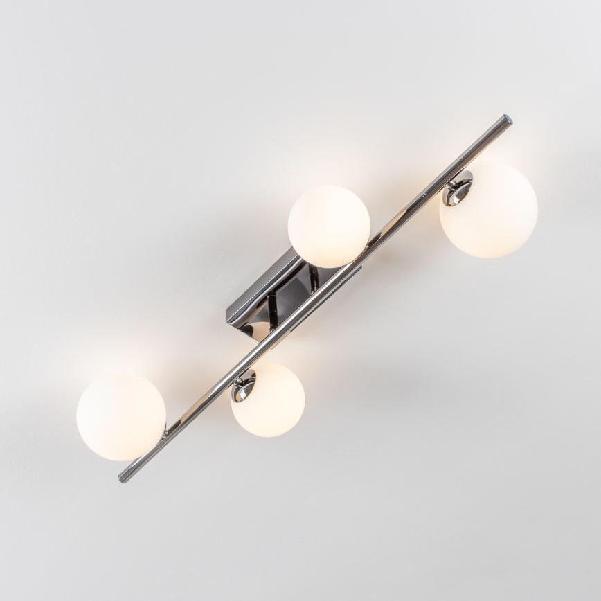 Brilagi - Plafonnier LED MILLA 4xG9/3W/230V, montage en saillie, noir chromé/blanc