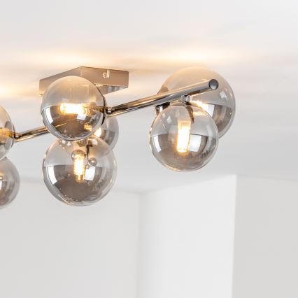 Brilagi - Plafonnier LED MILLA 7xG9/3W/230V chrome brillant/fumé