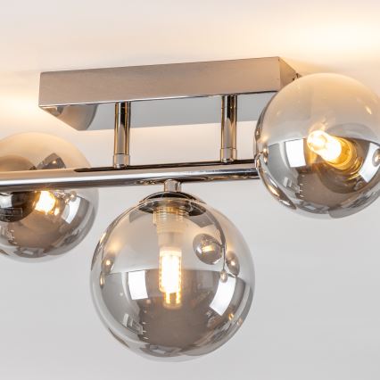 Brilagi - Plafonnier LED MILLA 7xG9/3W/230V chrome brillant/fumé