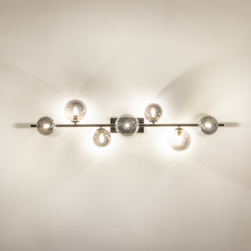 Brilagi - Plafonnier LED MILLA 7xG9/3W/230V chrome brillant/fumé