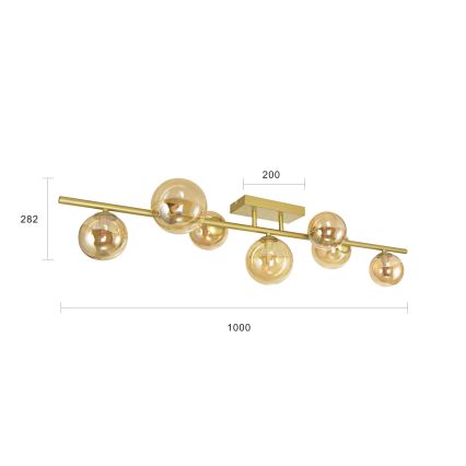 Brilagi - Plafonnier LED MILLA 7xG9/3W/230V doré