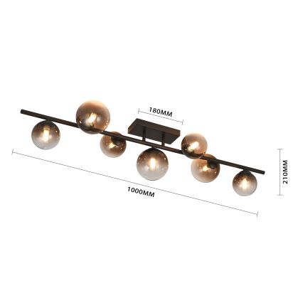 Brilagi - Plafonnier LED MILLA 7xG9/3W/230V marron/marron fumé