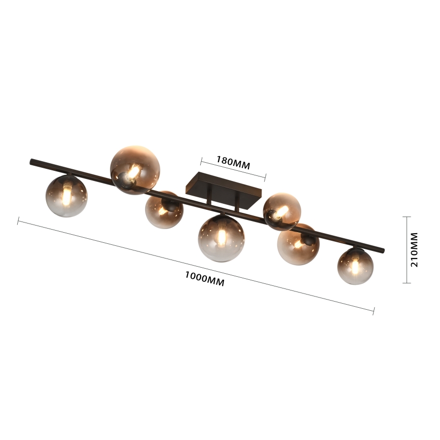 Brilagi - Plafonnier LED MILLA 7xG9/3W/230V marron/marron fumé