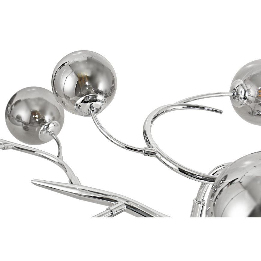 Brilagi - Plafonnier LED MISTEL 15xG9/3W/230V chrome brillant/fumé