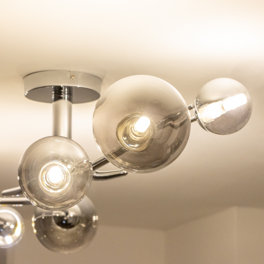 Brilagi - Plafonnier LED MISTEL 6xG9/3W/230V chrome noir/fumé
