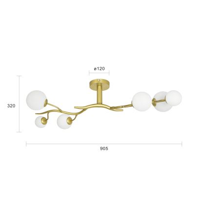 Brilagi - Plafonnier LED MISTEL 6xG9/3W/230V doré/blanc