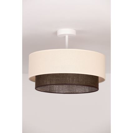Brilagi - Plafonnier LED monté en surface Style BOHO 1xE27/15W/230V Ø 40 cm crème/marron
