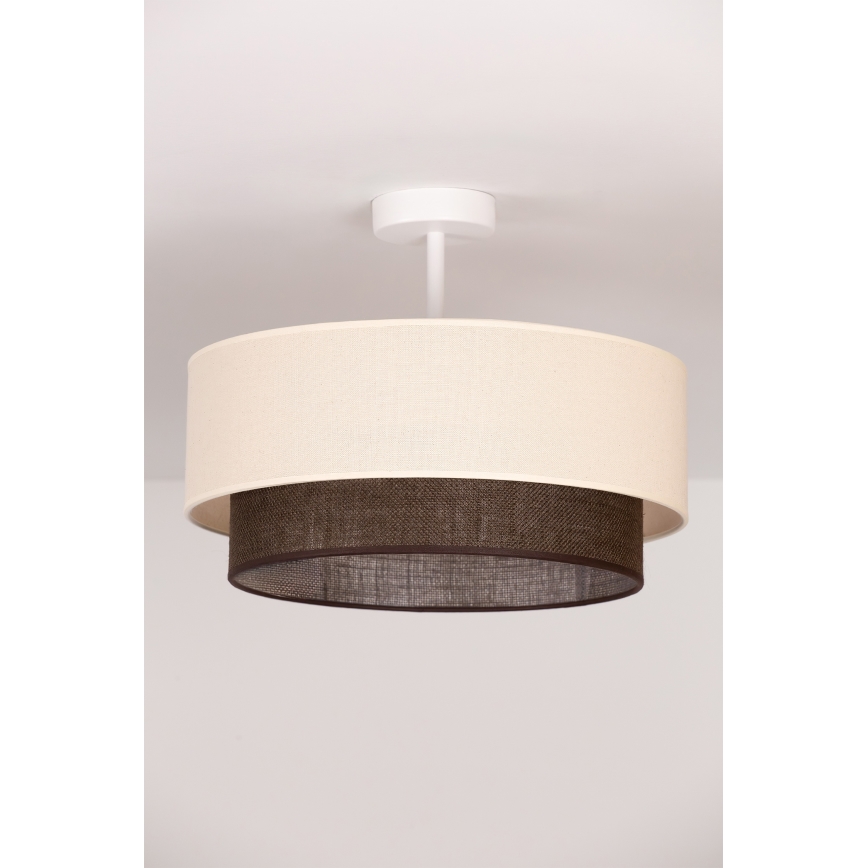 Brilagi - Plafonnier LED monté en surface Style BOHO 1xE27/15W/230V Ø 40 cm crème/marron