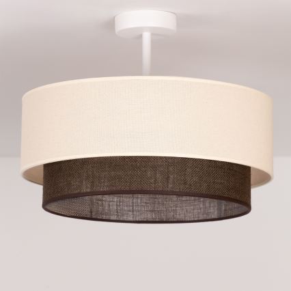 Brilagi - Plafonnier LED monté en surface Style BOHO 1xE27/15W/230V Ø 40 cm crème/marron