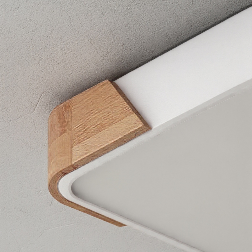 Brilagi - Plafonnier LED PILANA LED/24W/230V chêne/blanc 32x32 cm