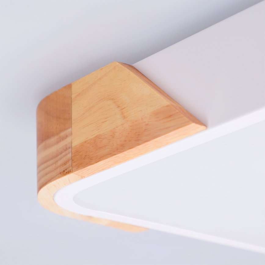Brilagi - Plafonnier LED PILANA LED/24W/230V chêne/blanc 32x32 cm