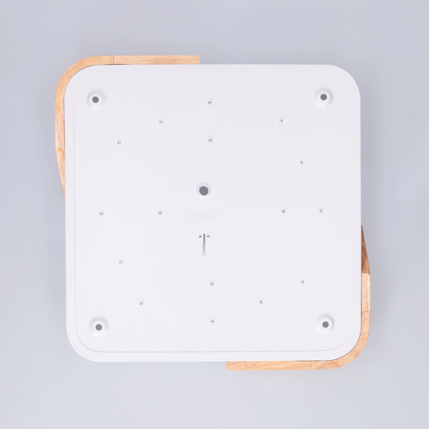 Brilagi - Plafonnier LED PILANA LED/24W/230V chêne/blanc 32x32 cm