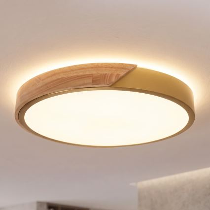 BRILAGI - Plafonnier LED PILANA LED/24W/230V chêne/doré Ø 30 cm