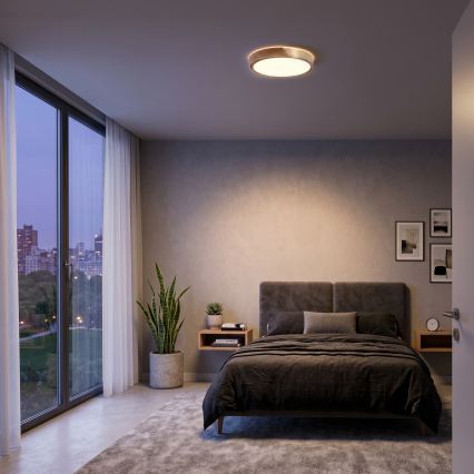 BRILAGI - Plafonnier LED PILANA LED/24W/230V chêne/doré Ø 30 cm