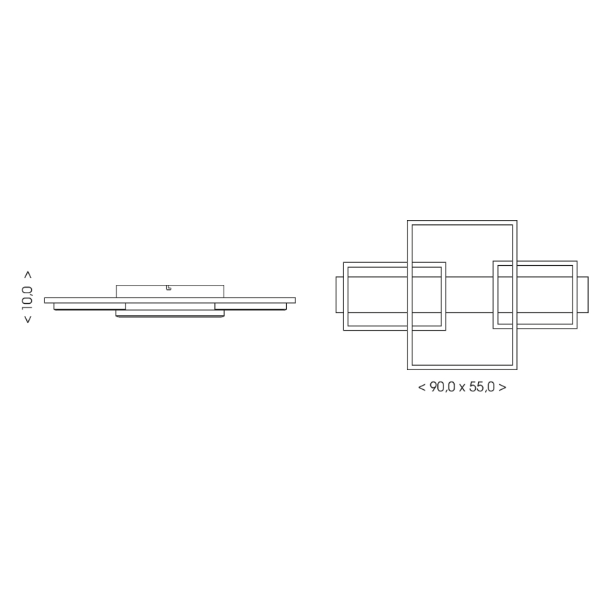 Brilagi - plafonnier LED PLANK LED/35W/230V 4000K 55x90 cm bois