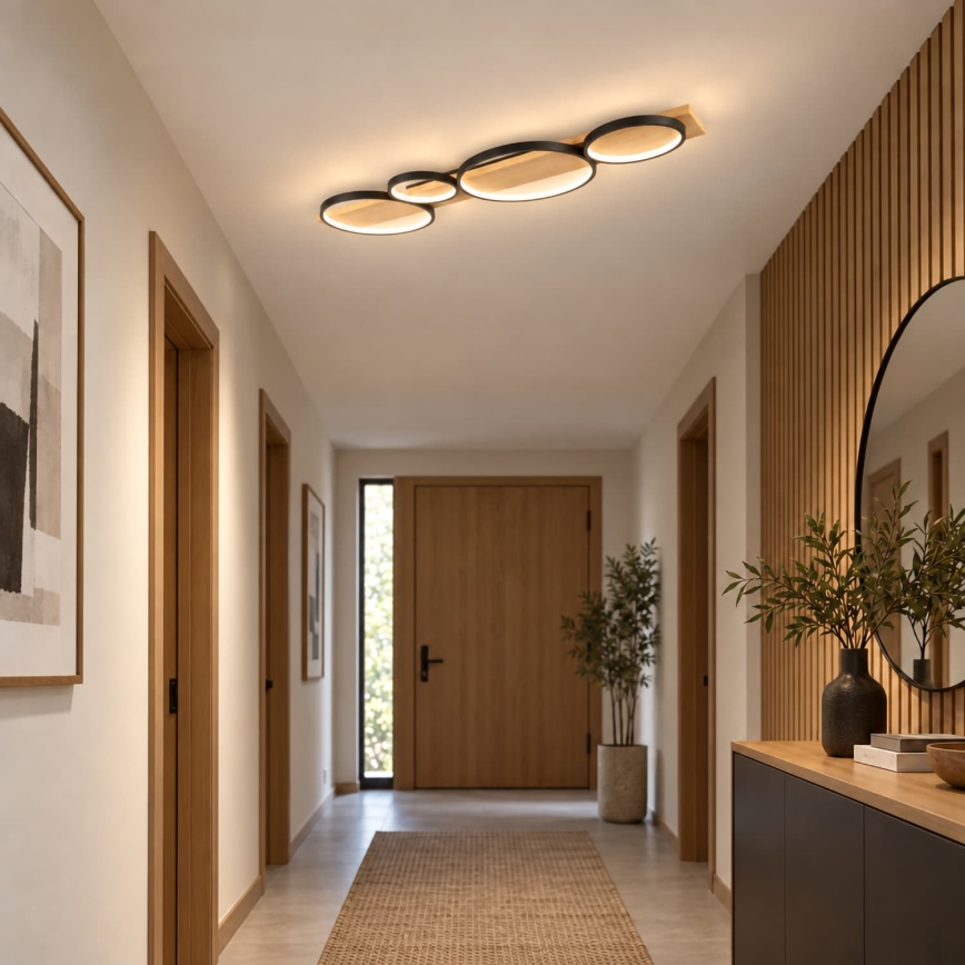 BRILAGI - Plafonnier LED PLANK LED/38W/230V 4000K 40x120 cm, finition bois