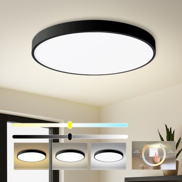 Brilagi - Plafonnier LED POOL, 100 W, 230 V, 3000/4000/6000 K, Ø 80 cm, noir