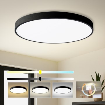 Brilagi - Plafonnier LED POOL/128W/230V 3000/4000/6000K Ø 100 cm noir