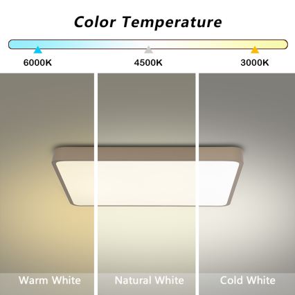 Brilagi - Plafonnier LED POOL 36W/230V 3000/4000/6000K 40x40 cm beige