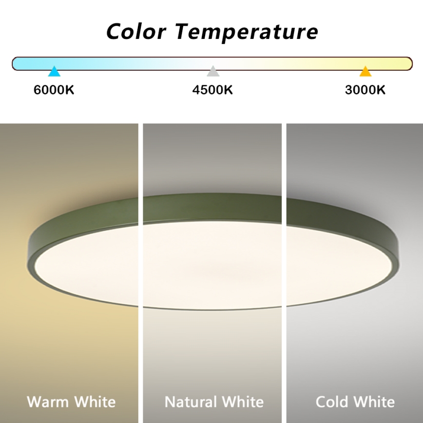 Brilagi - Plafonnier LED POOL LED/100W/230V 3000/4000/6000K Ø 80 cm vert